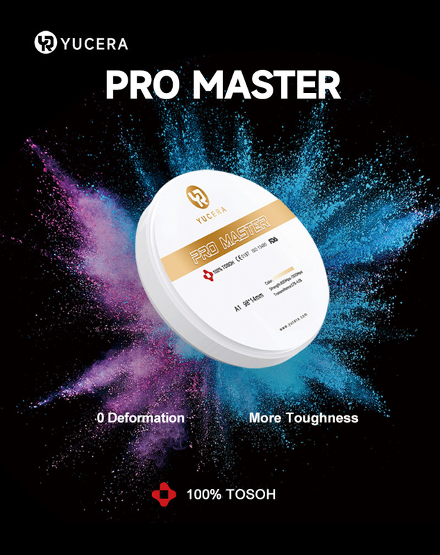 Yucera 4D Pro Master Dental Zirkonia Block 0 Verformung mit 8 Schichten Mehrschichtfarbe