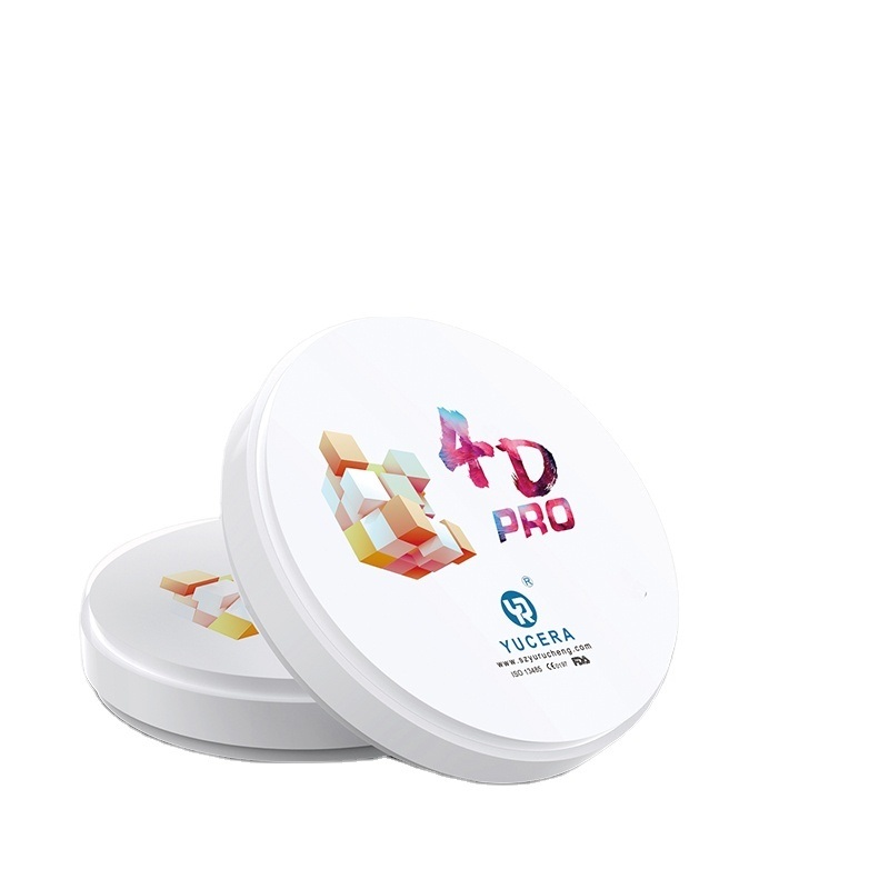 Yucera Factory Direct Sale Dental Consumables Cad Cam 4D Multilayer Zirconia Disc for Full Arch
