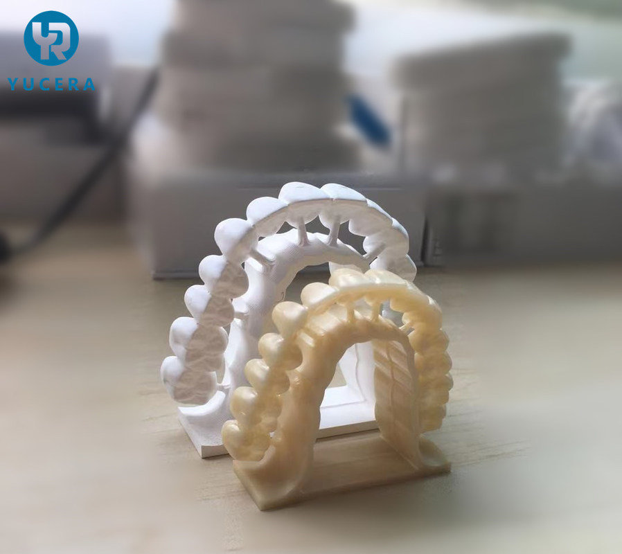 YUCERA 40% Translucent 98*14mm HT Cad Cam Dental Materials White Ceramic Zirconia Blocks