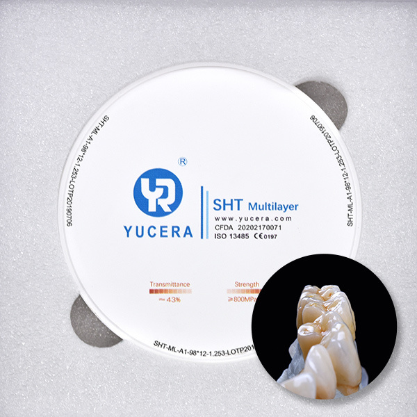 Dental Material 98mm Open System  ST Multilayer Zirconia Blank Zirconia Blocks