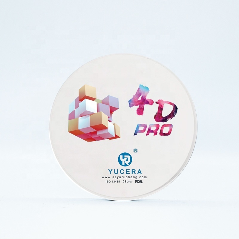 Yucera 4D Pro Zirconia Ceramic Dental Crown Dental Zirconia Disc Dental Zirconia Block Ceramic False Teeth Zirconia Block Dental