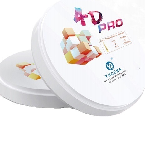 Yucera 4D Multicapa Disco De Zirconia De Alta Resistencia De Zirconia De Alta Translucidez Dental De Alta Calidad