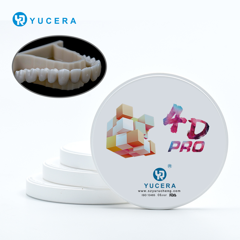High Chemical Stability Yucera Dental 4D Pro Multilayer Plus Dental Zirconia Block