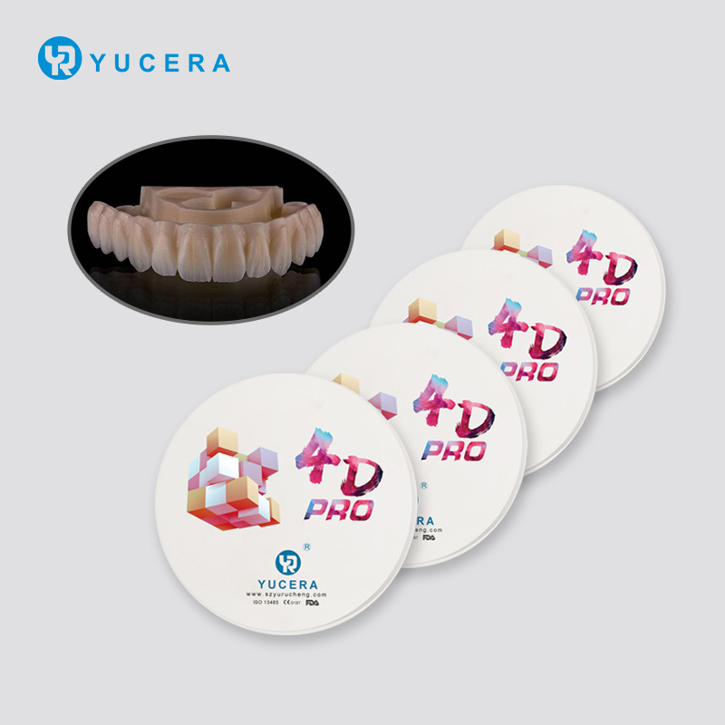 Yucera 4D Pro Multilayer Dental 95*20 22 25mm Zirkonoxid-Disc Dental Labormaterialien CAD CAM