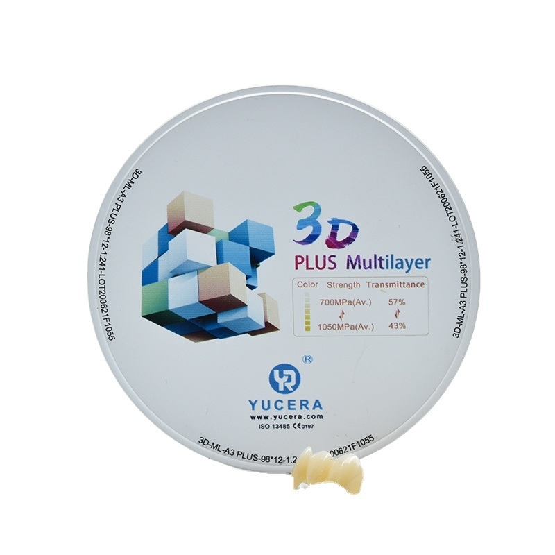 Yucera Ceramic 3D Plus Multilayer Dental Zirconia Blocks CAM for Lab Use
