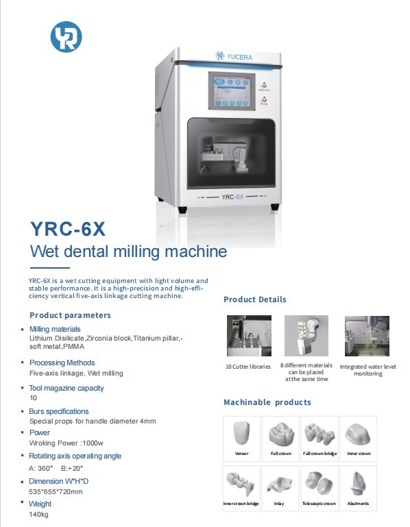 Yucera  Bloques Disilicate Cad Cam Maquina Fresadora Milling Disilicate Block