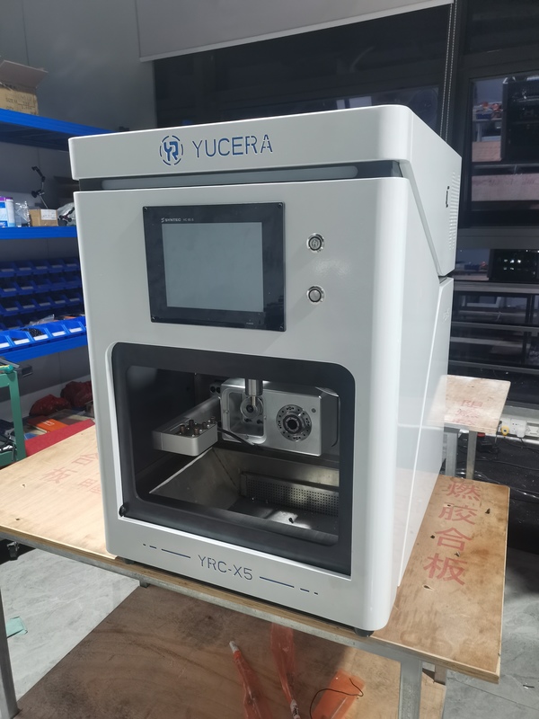 Fabrik-Niedrigster Preis CAD CAM 5-Achsen-Trockenfräsmaschine Dentalfräsmaschine Chairside Fräsen für Zirkonoxid, PMMA, WAX