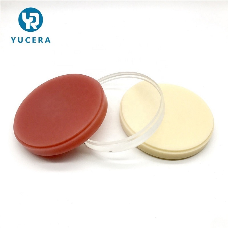 Dentalverbrauchsmaterialien Cad Cam Fräsen Pmma Puck für Dentallabor Dentalharz Acrylscheibe Dental Pmma Block Temporärer Zahnersatz