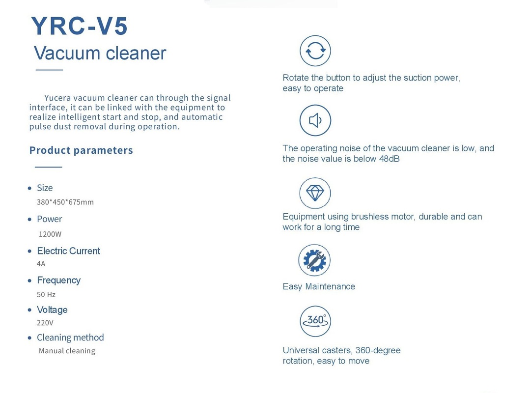 Yucera V5 Dental LabVacuum Cleaner- High Efficiency Vacuum Cleaner