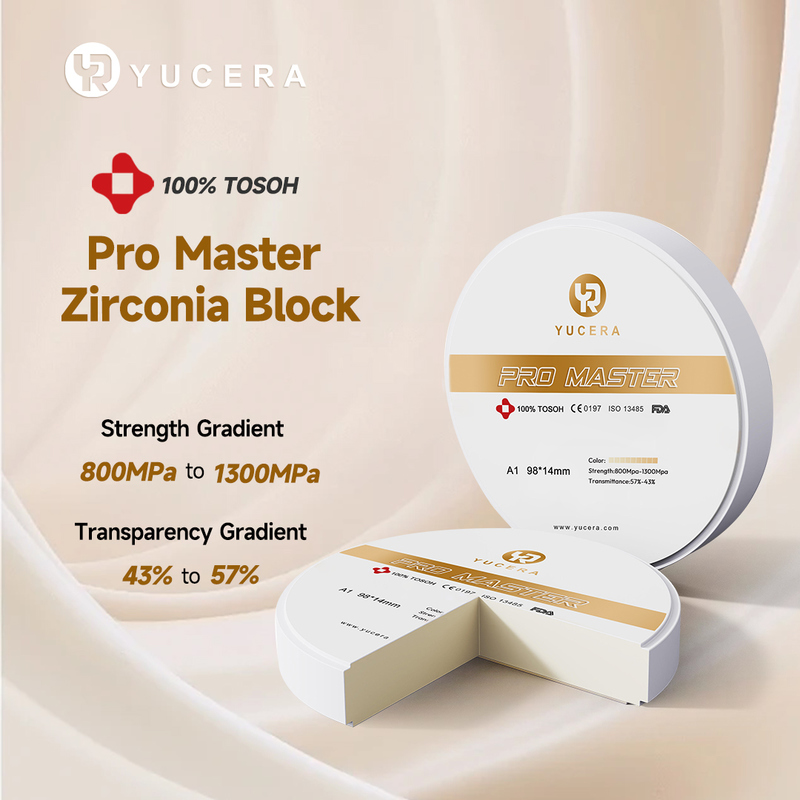Yucera Pro Master Dental Zirconia Blocks Multilayer A1/A2/A3 Color for Ceramic Lab