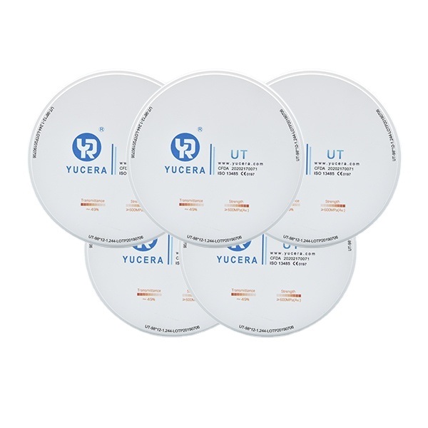 Entdecken Sie die Präzision von Yucera UT weißen Zirkonoxid-Keramikblöcken für Zahnkronen
