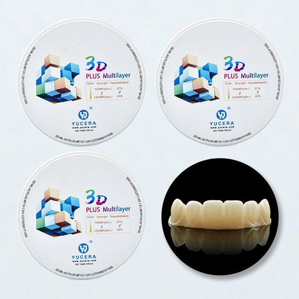 57% High Translucent 1050 Mpa Dental Zirconia Discs 20mm 22mm 25mm